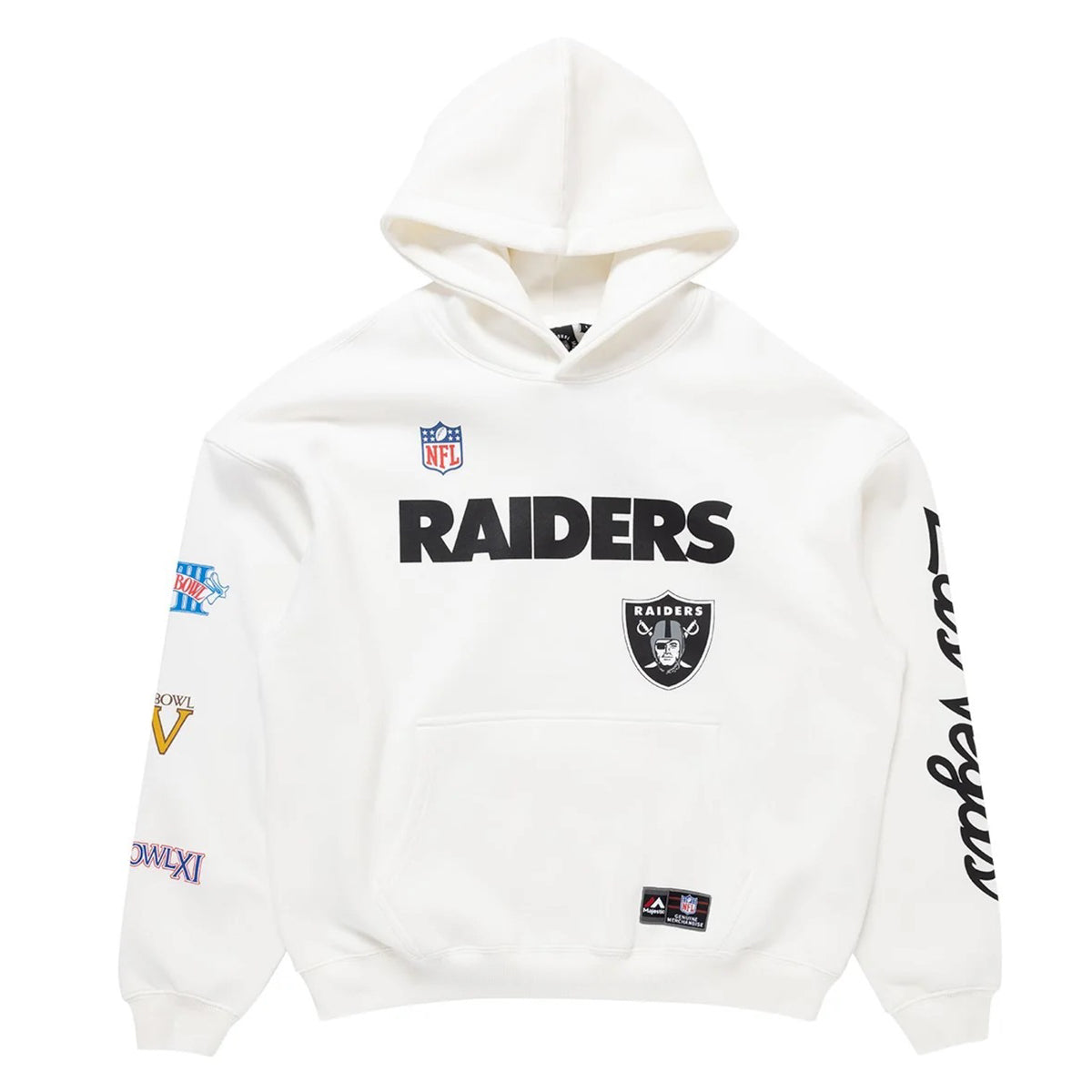 Las Vegas Raiders Vintage OTH Hoodie NFL Vintage White By Majestic Mick Simmons Sport