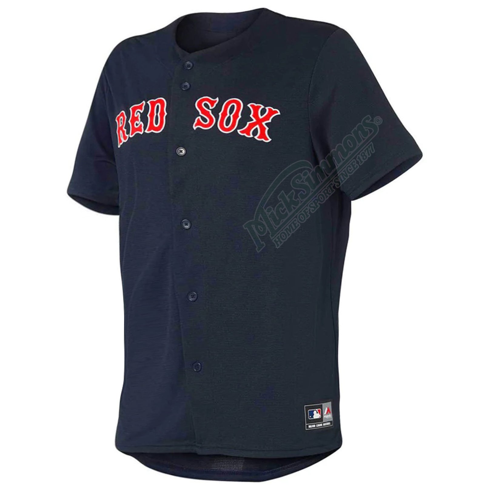 Mbl Majestic Athletic Mens Red Sox Navy Blue T Shirt Size S Short