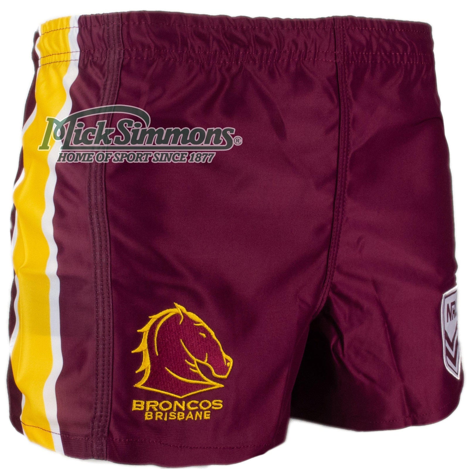 Brisbane Broncos NRL Players Maroon Training Shorts Sizes S-5XL T0!