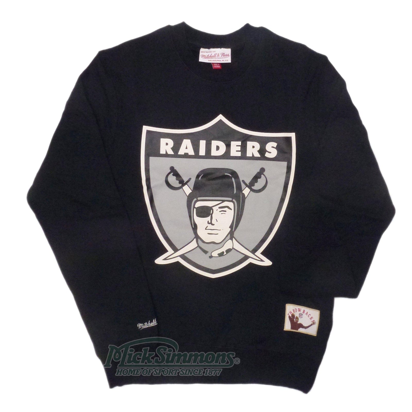 Las Vegas Raiders Mitchell & Ness Fashion Long Sleeve T-Shirt - Black