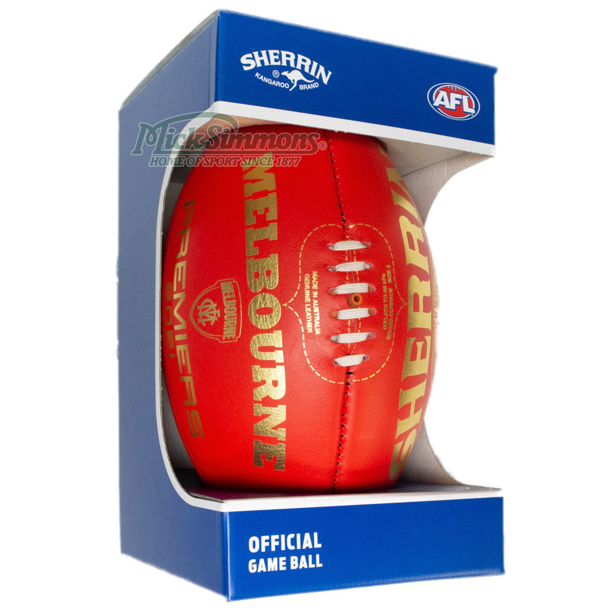 AFL SHERRIN KANGAROO store BRAND RED AUSTRALIAN MADE LEATHER GAME BALL