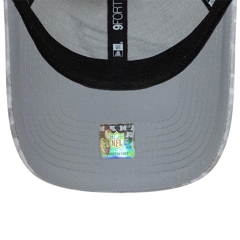 NFL Official Logo 9FORTY Salute To Service Stretch Snap Adjustable White Cap by New Era - new