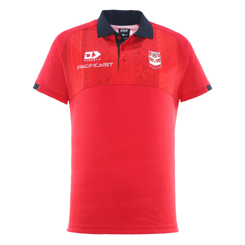 Tonga RL 2024-25 Men's Media Polo Rugby League by Dynasty - new