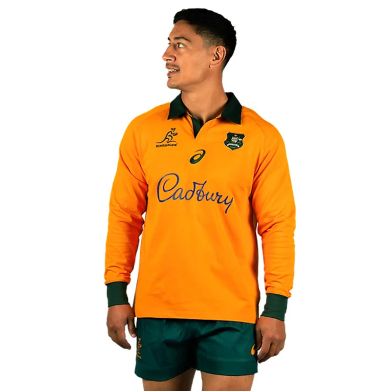 Wallabies Official Mens Traditional Long Sleeve Jersey Rugby Union by Asics - new