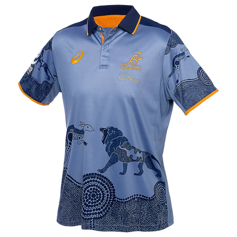 Wallabies 2025 Lions Tour Men's Training Polo Shirt Rugby Union by Asics - new