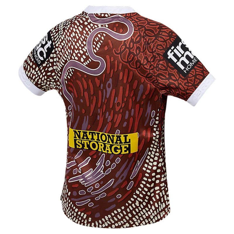 Brisbane Broncos 2024 Kids Indigenous Jersey NRL Rugby League by Asics - new