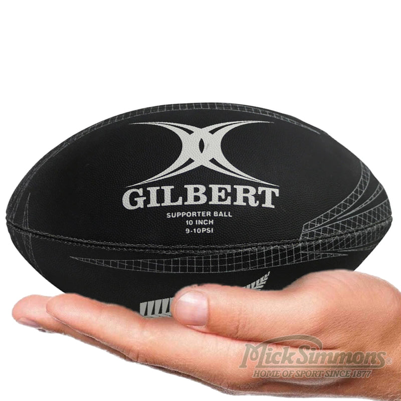 All Blacks Supporter Ball Rugby Union Ball Size 10″ by Gilbert - new