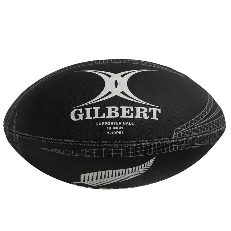 All Blacks Supporter Ball Rugby Union Ball Size 10″ by Gilbert - new