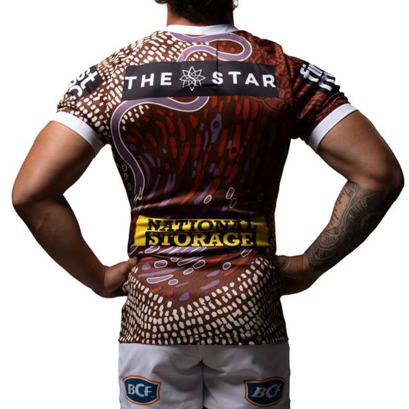 Brisbane Broncos 2024 Men's Indigenous Jersey NRL Rugby League by Asics - new