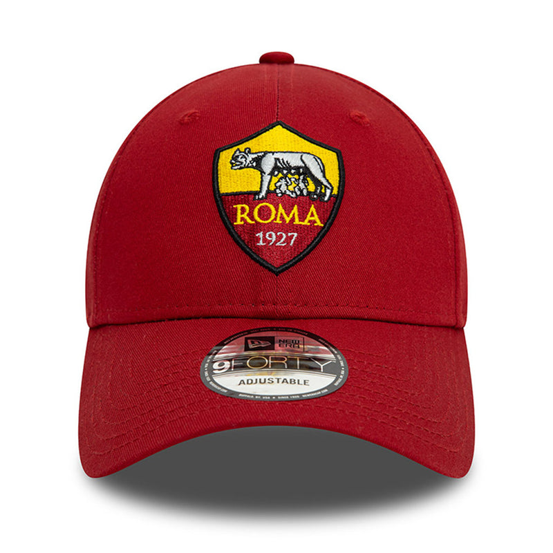 AS Roma Adult Dark Red 9FORTY Cap Cloth Strap Adjustable Football (Soccer) By New Era - new