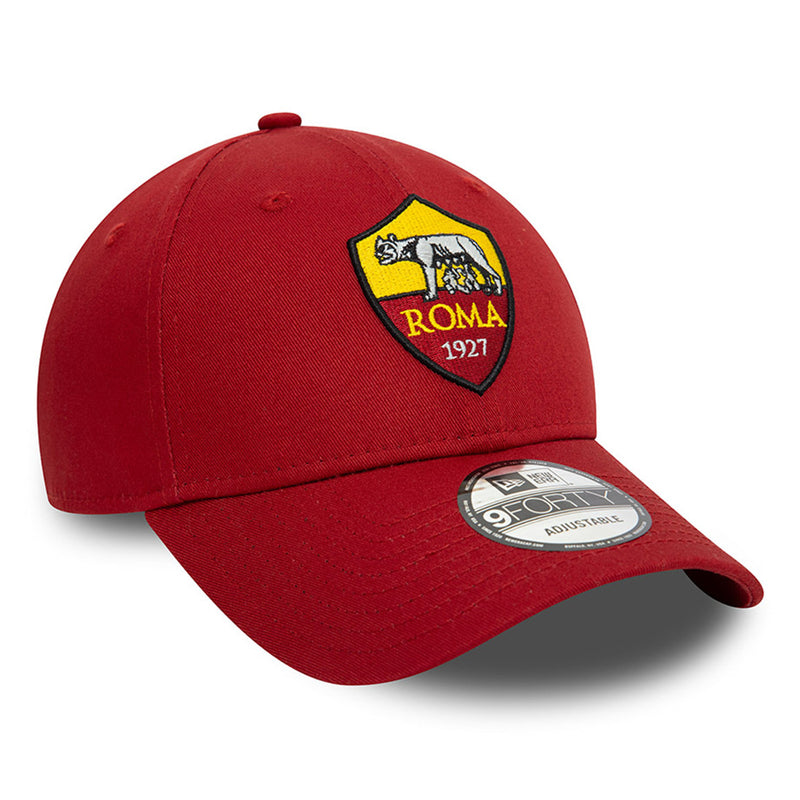 AS Roma Adult Dark Red 9FORTY Cap Cloth Strap Adjustable Football (Soccer) By New Era - new