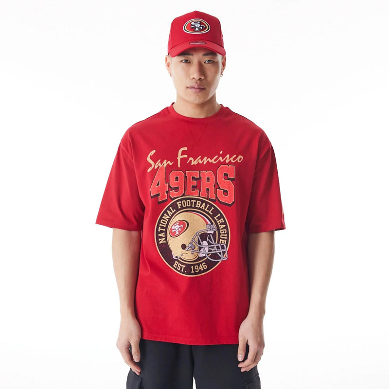 San Francisco 49ers NFL Helmet Graphic T-Shirt By New Era - new