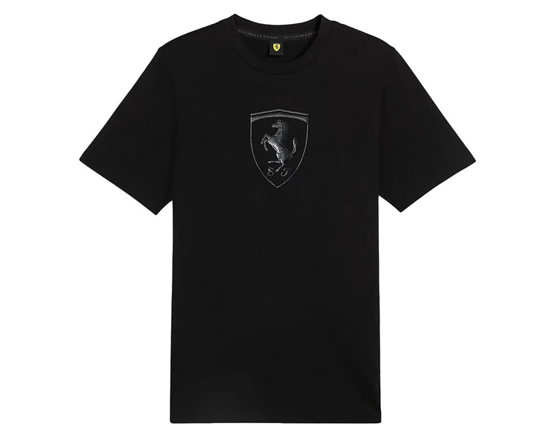 Ferrari Race Men's Tonal Big Shield T-Shirt Black by Puma - new