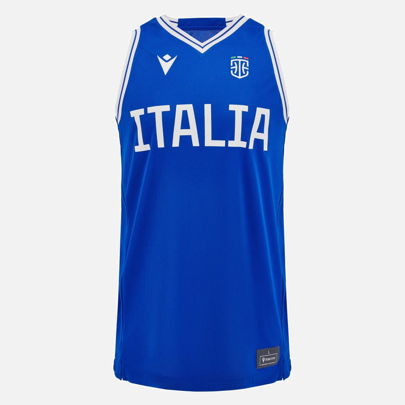 Italy National Mens 2024/25 Basketball Training Singlet by Macron - new