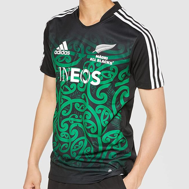 All Blacks Men's Maori Rugby Union Performance T-Shirt by adidas - new