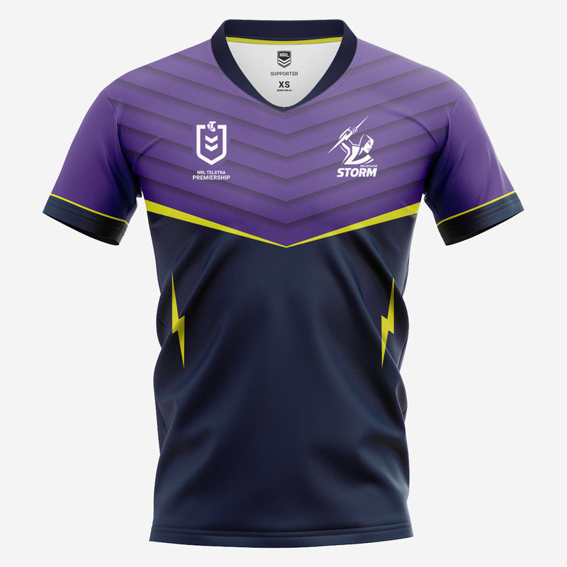 Melbourne Storm Men's Home Supporter Jersey NRL Rugby League by Burley Sekem