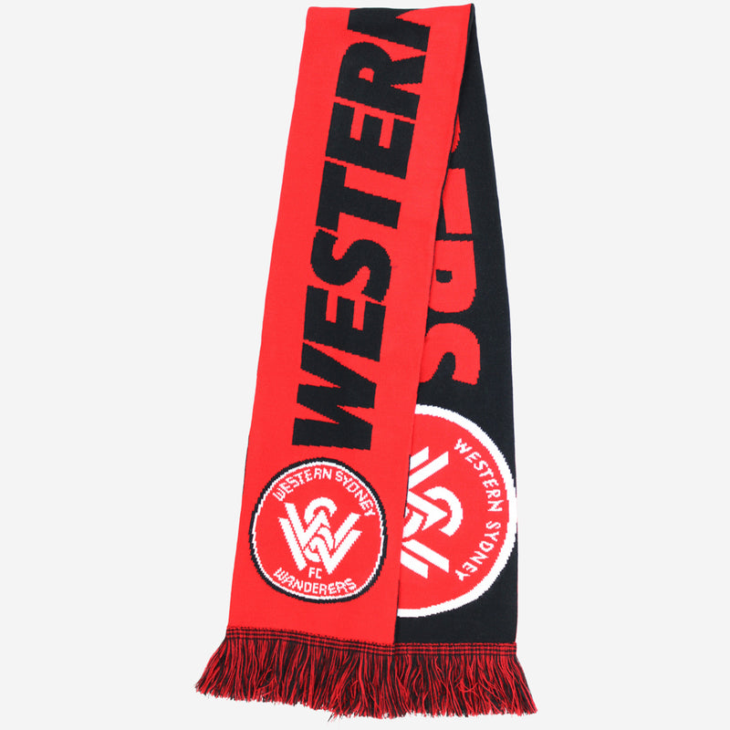 Western Sydney Wanderers FC Adult's Defender Jacquard Scarf A-League Soccer Football - new