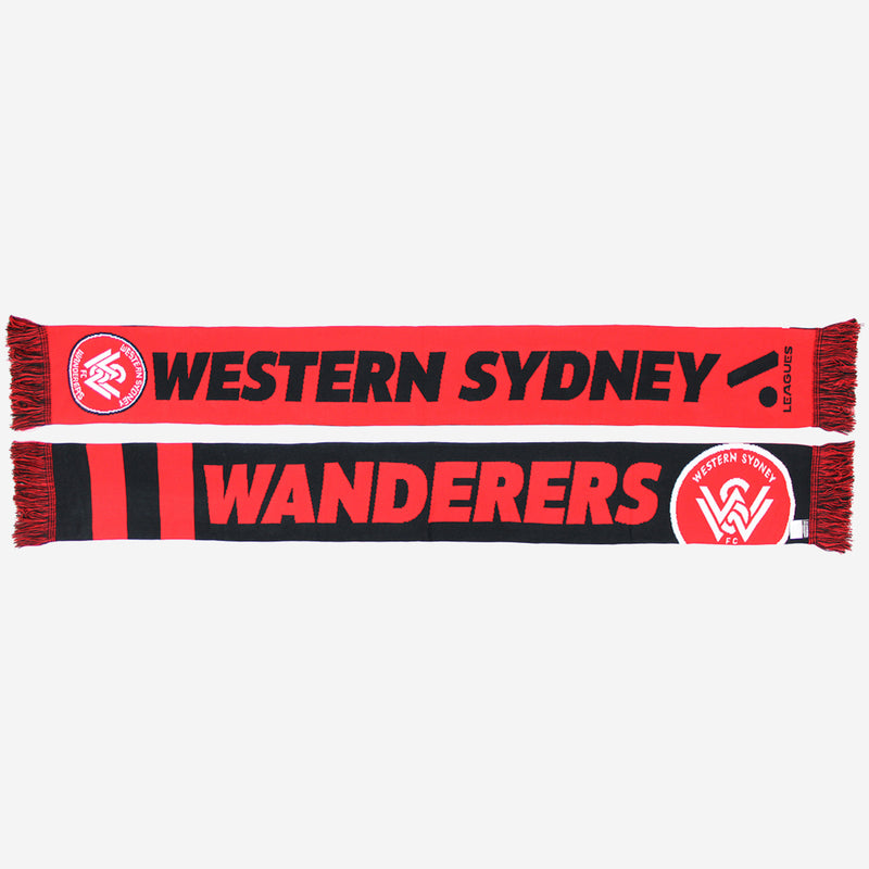 Western Sydney Wanderers FC Adult's Defender Jacquard Scarf A-League Soccer Football - new