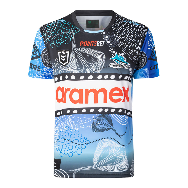 Cronulla Sharks 2024 Men's Indigenous Jersey NRL Rugby League by Classic - new