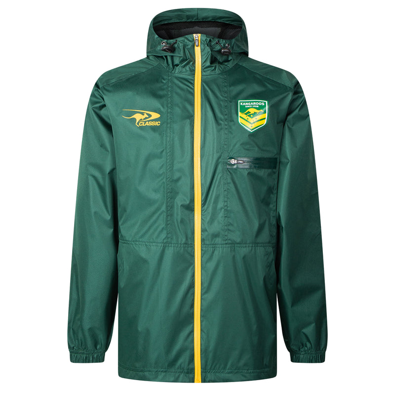 Australian Kangaroos ARL 2025 Men's Wet Weather Jacket Rugby League By Classic - new