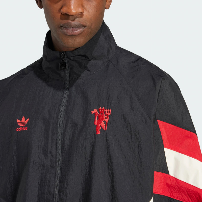 Manchester United FC 2024 25 OG Track Jacket Football Soccer Black by Adidas