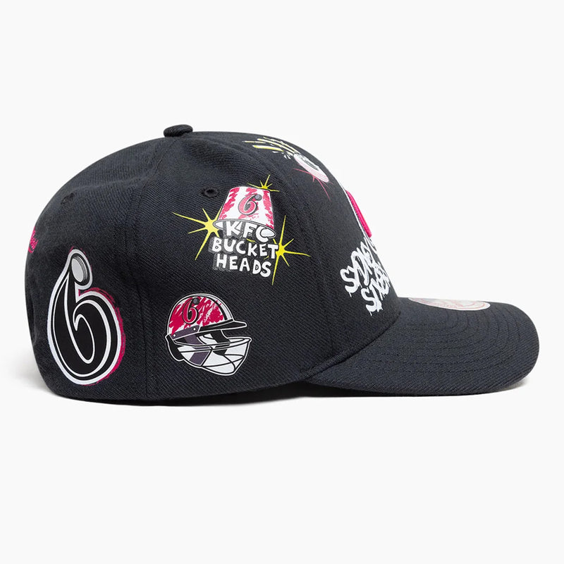 Sydney 6ers Official Adult Patch Pinch Panel Snapback Cap Big Bash League BBL By Mitchell & Ness - new