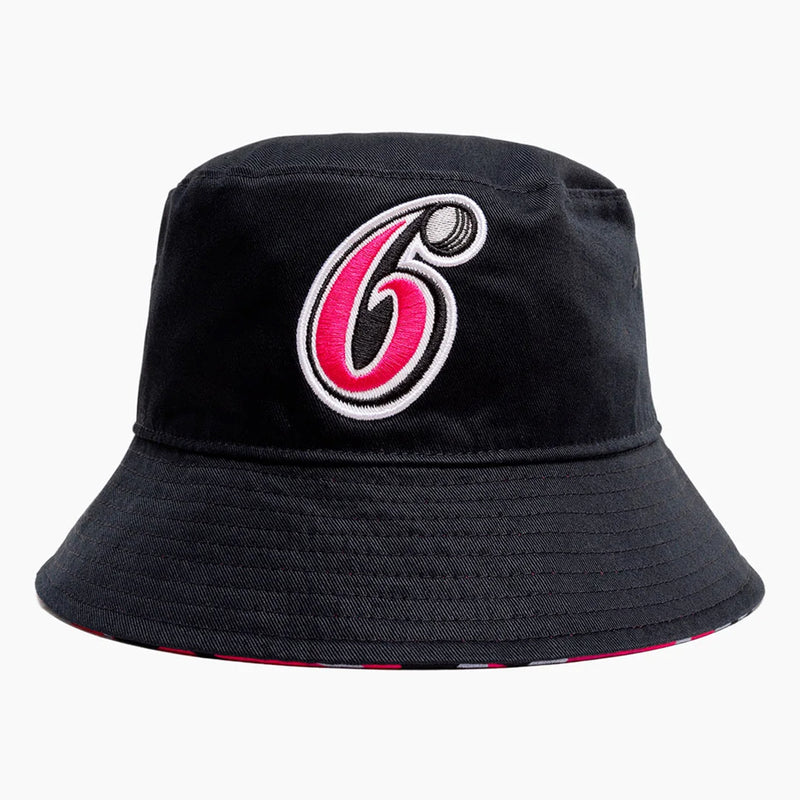 Sydney 6ers Official Adult Reversible Bucket Hat Cricket Big Bash League BBL By Mitchell & Ness - new