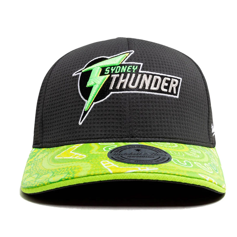 Sydney Thunder Official Indigenous Adult On Field Lo Pro Snapback Cap Cricket Big Bash League BBL By Mitchell & Ness - new