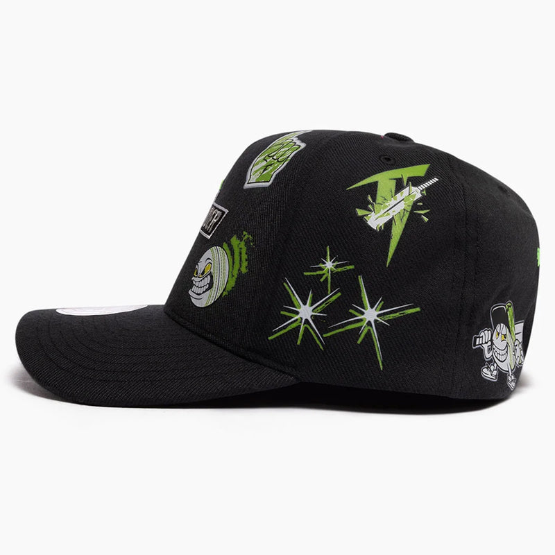 Sydney Thunder Kids Patch Pinch Panel Snapback Cap Big Bash League BBL By Mitchell & Ness - new