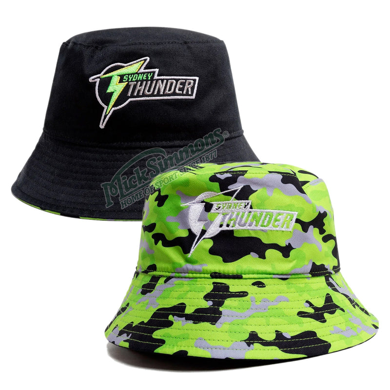 Sydney Thunder Official Adult Reversible Bucket Hat Cricket Big Bash League BBL By Mitchell & Ness - new