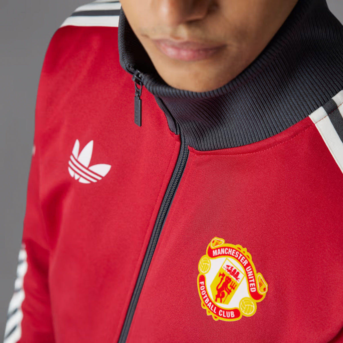 Manchester United FC 2024 25 OG BB Track Jacket Football Soccer Black by Adidas Mick Simmons Sport