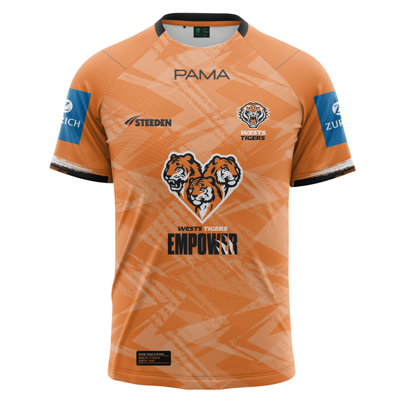 Wests Tigers 2025 Men's Replica Training T-Shirt NRL Rugby League by Steeden - new