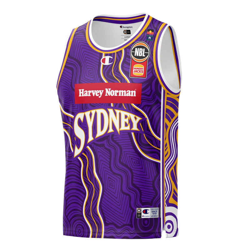 Sydney Kings 2024/25 Indigenous Round  Neck Mens Jersey NBL Basketball by Champion - new