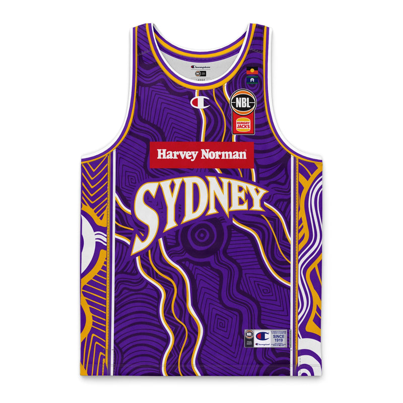 Sydney Kings 2024/25 Indigenous Round  Neck Mens Jersey NBL Basketball by Champion - new