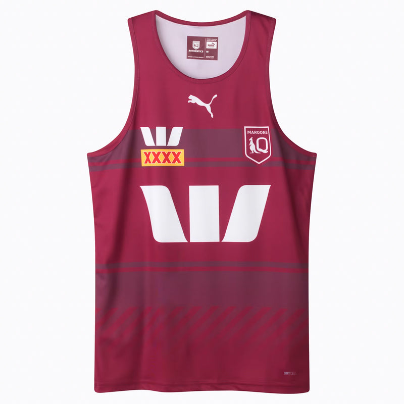 Queensland Maroons 2025 Men's Training Singlet State of Origin NRL Rugby League by Puma - new