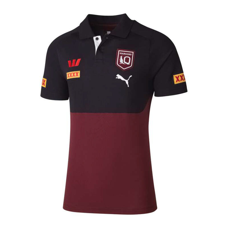 Queensland Maroons 2025 Men's Team Polo State of Origin NRL Rugby League by Puma