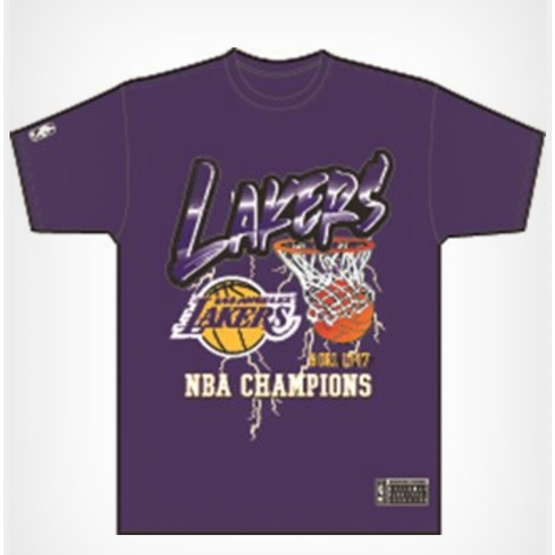 Los Angeles Lakers Champions Vintage NBA Adult T-Shirt by Mitchell & Ness - new