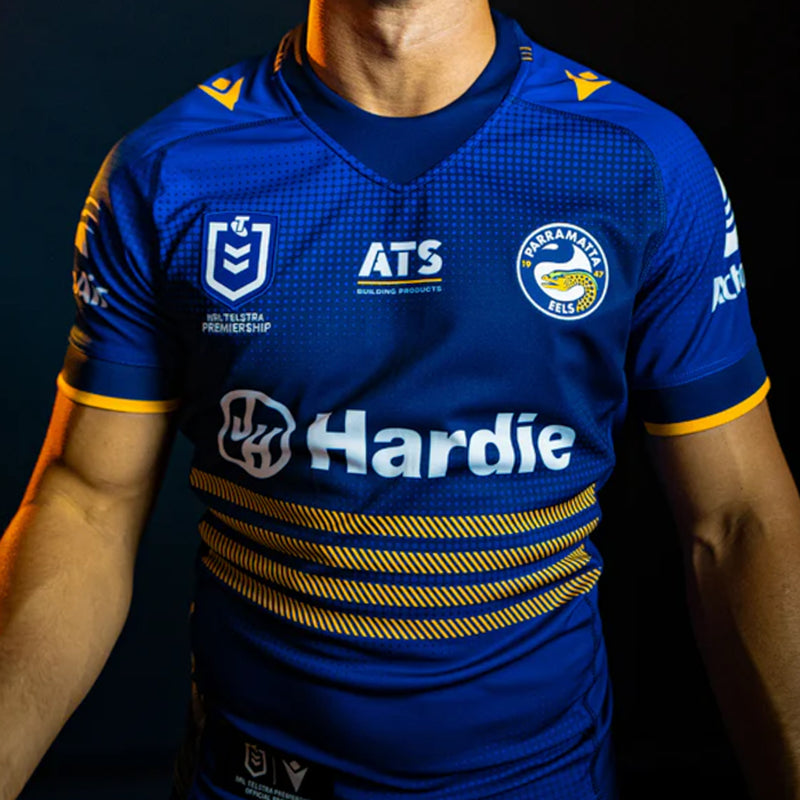 Parramatta Eels 2025 Men's Home Jersey NRL Rugby League by Macron - new