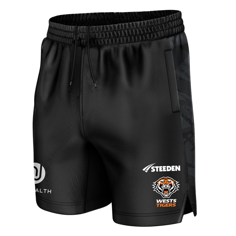 Wests Tigers 2025 Men's Gym Shorts NRL Rugby League by Steeden - new