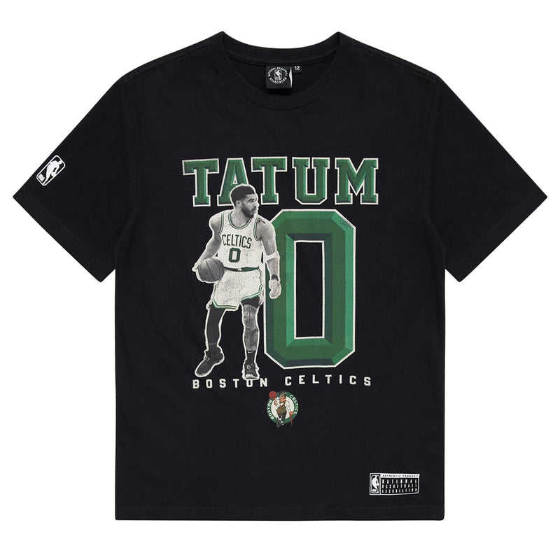 Boston Celtic Jayson Tatum Kids Vintage NBA T-Shirt Black by Mitchell & Ness