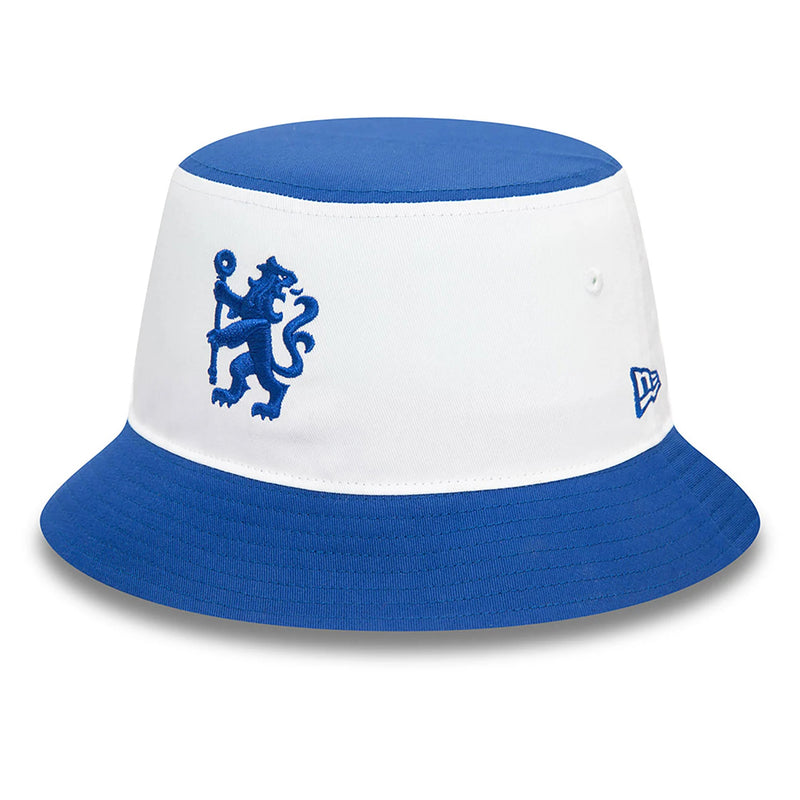 Chelsea FC Lion Crest Colour Block Blue Bucket Hat Football Soccer by New Era - new