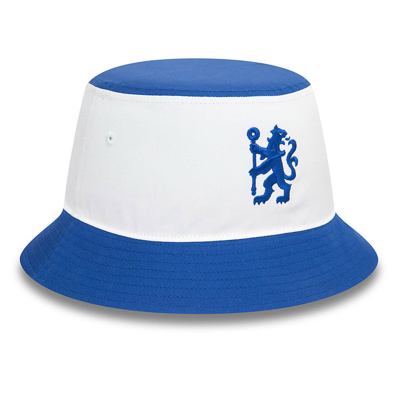 Chelsea FC Lion Crest Colour Block Blue Bucket Hat Football Soccer by New Era - new