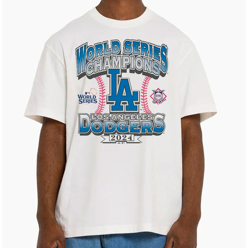 Los Angeles Dodgers World Series Champions 2024 T-shirt MLB Baseball by Majestic - new