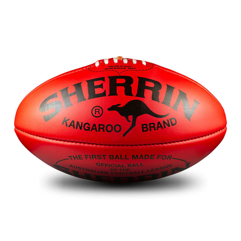 Sherrin Official AFL Kangaroo Brand KB Leather Ball Box Size 5 - new