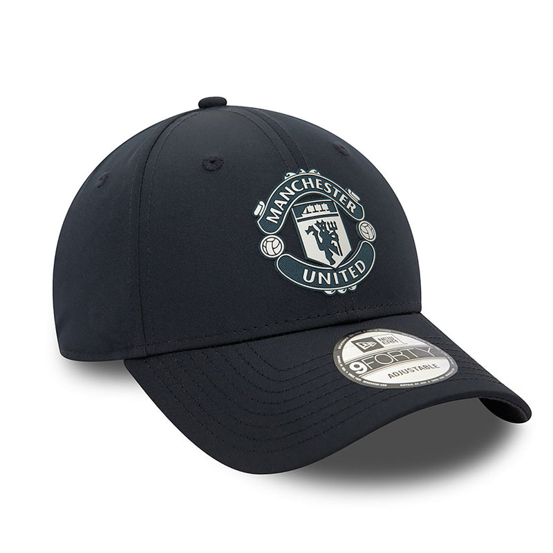 Manchester United Adult Black 9Forty Cap Cloth Strap Adjustable Football (Soccer) By New Era - new