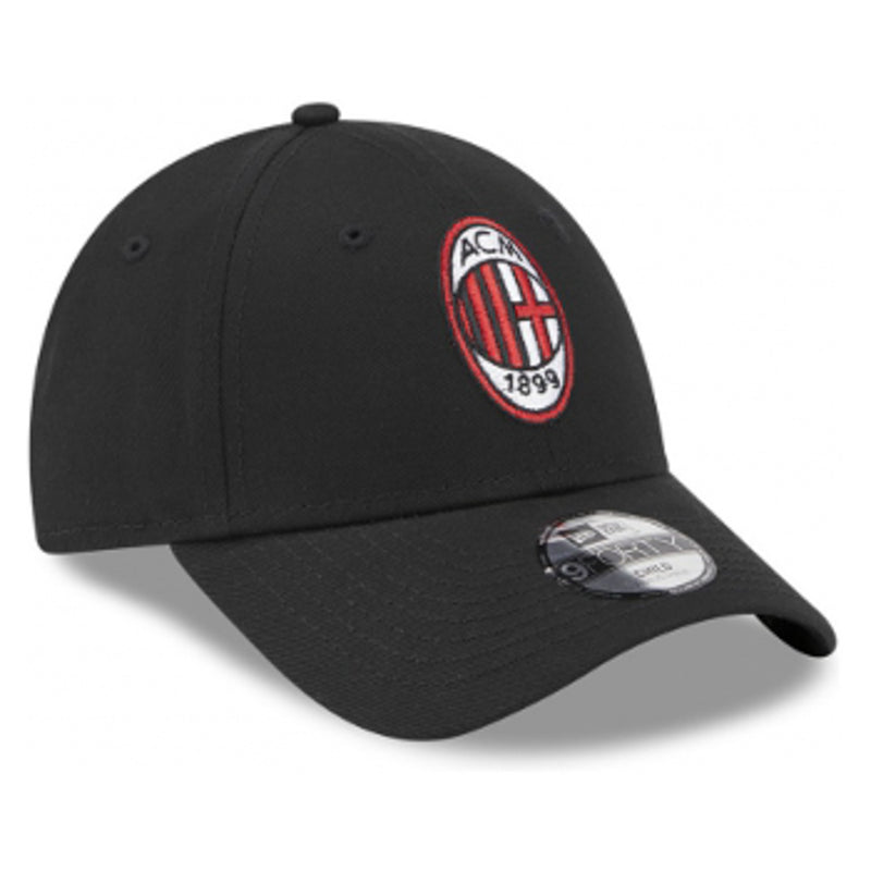 AC Milan Kids Black 9Forty Cap Cloth Strap Adjustable Football (Soccer) By New Era - new