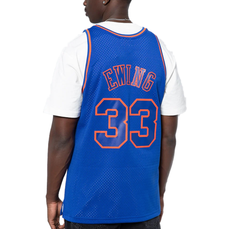 Patrick Ewing #33 New York Knicks Adidas Blue Hardwood Classic Jersey Large  L