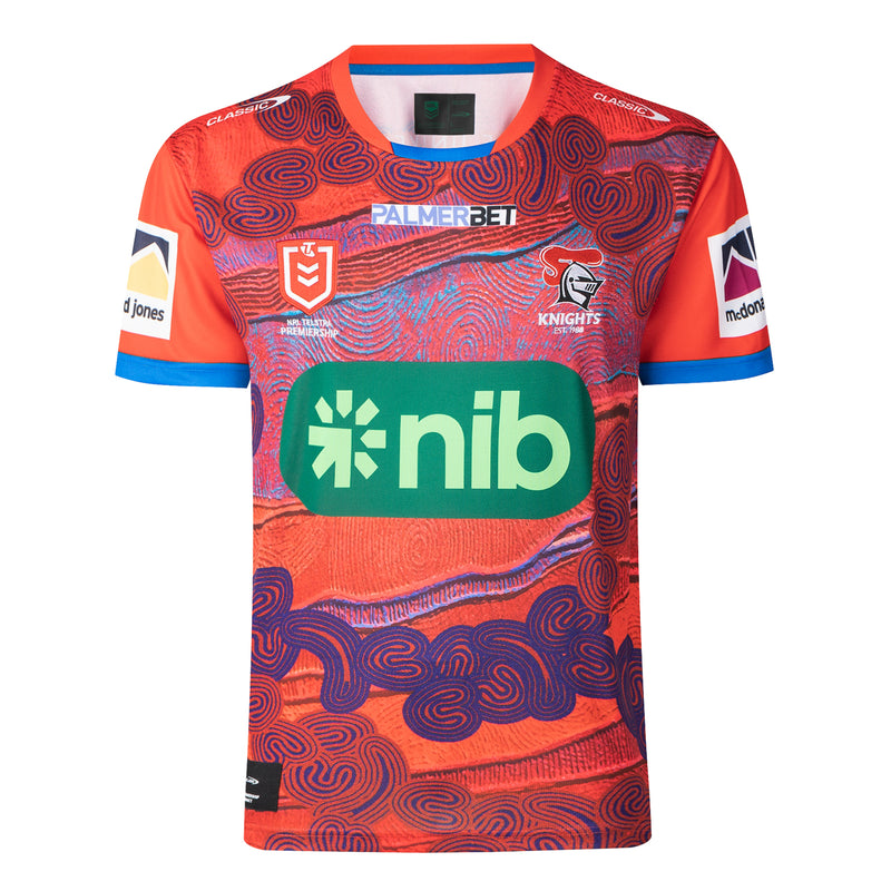 Newcastle Knights 2024 Men's Indigenous Jersey NRL Rugby League by Classic - new