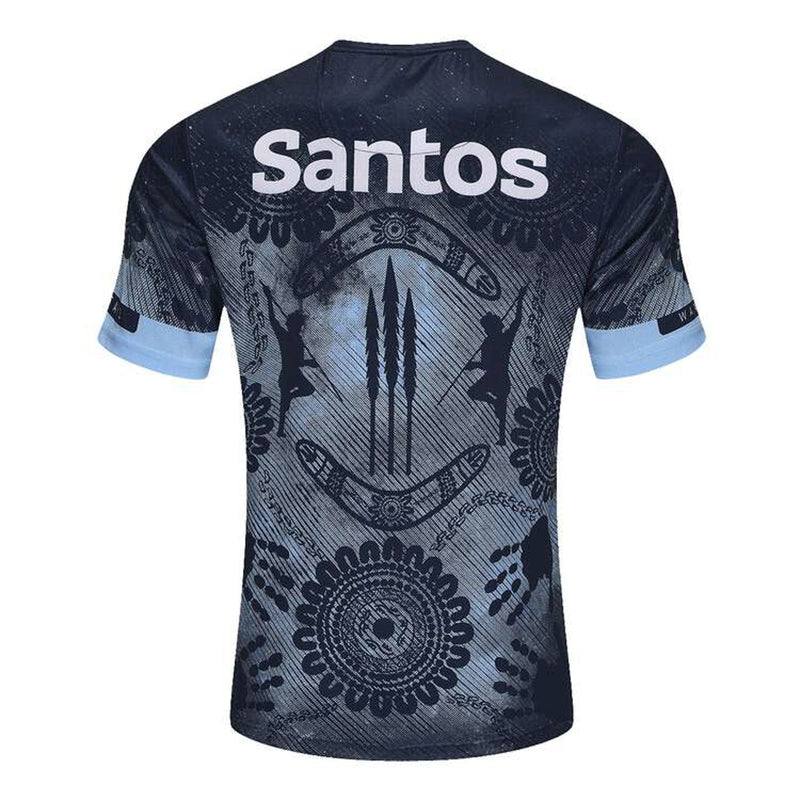 NSW Waratahs 2025 Men's Run Out T-Shirt Rugby Union by ISC