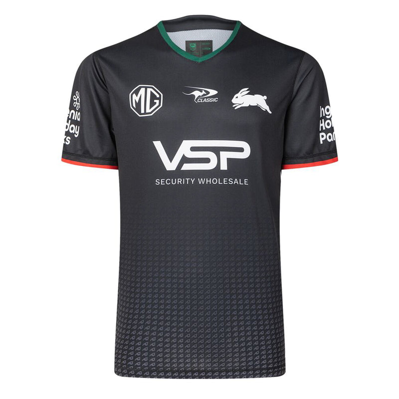 South Sydney Rabbitohs 2025 Men's Pro Training T-Shirt NRL Rugby League Black by Classic - new